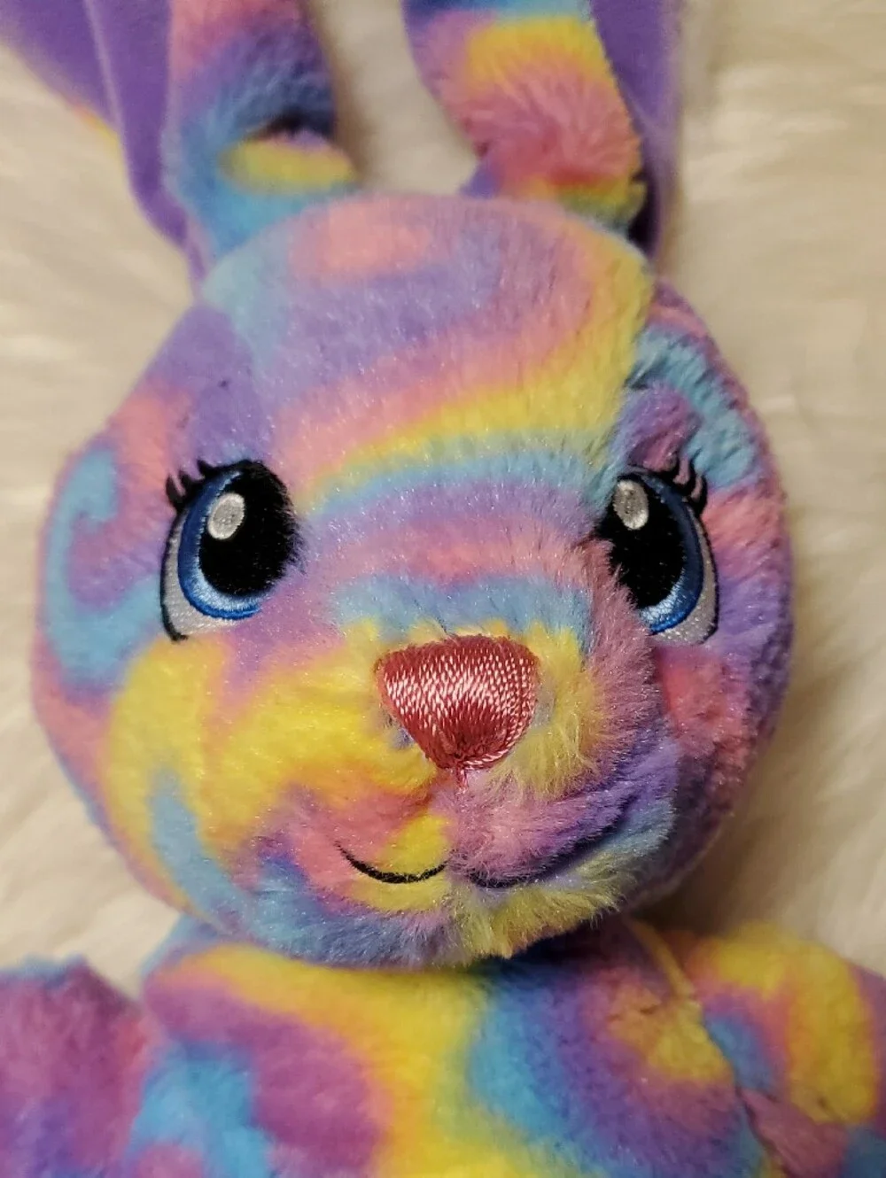 Plush Rainbow Tie-Dye Bunny Build A Bear Plush